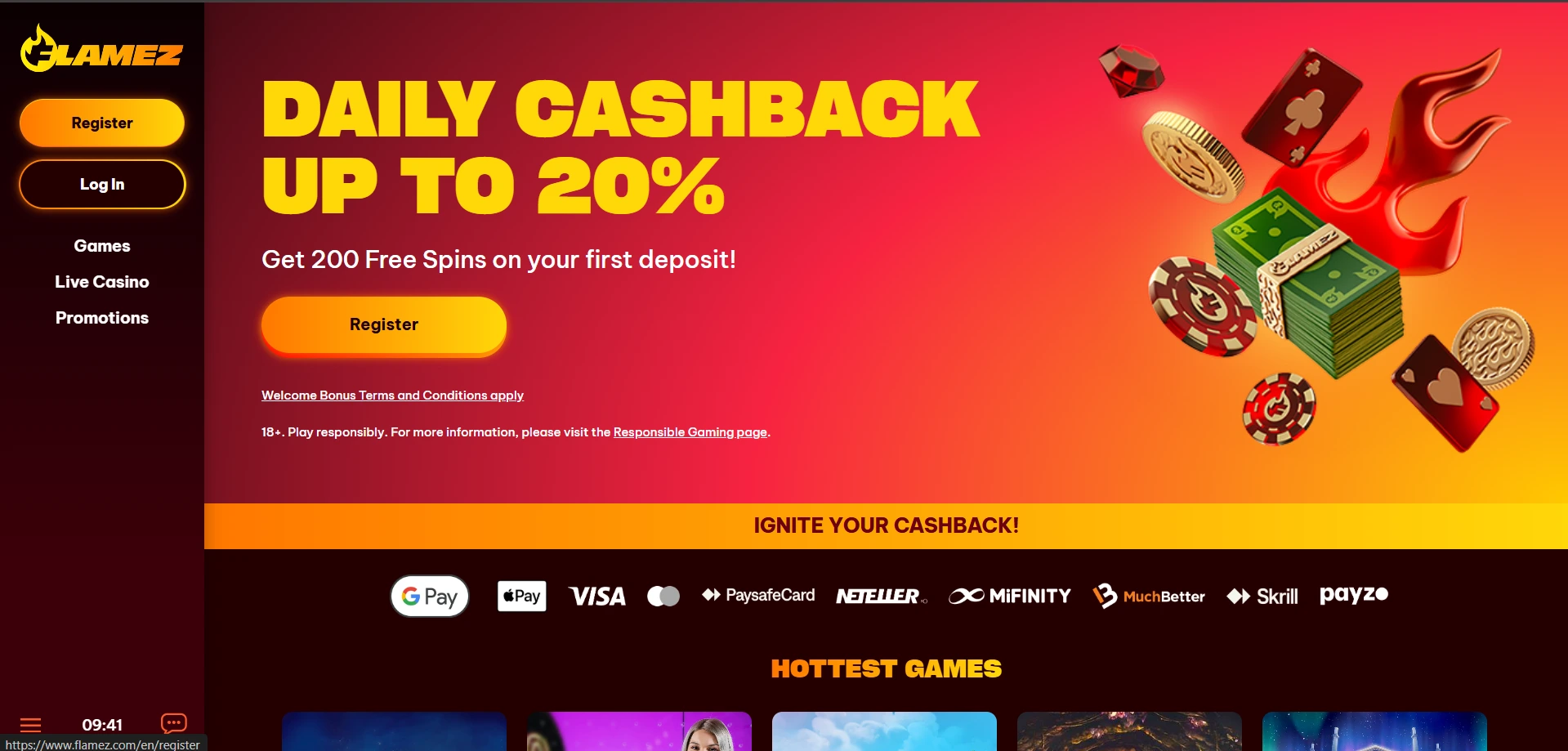 Pagina principale Flamez Casino